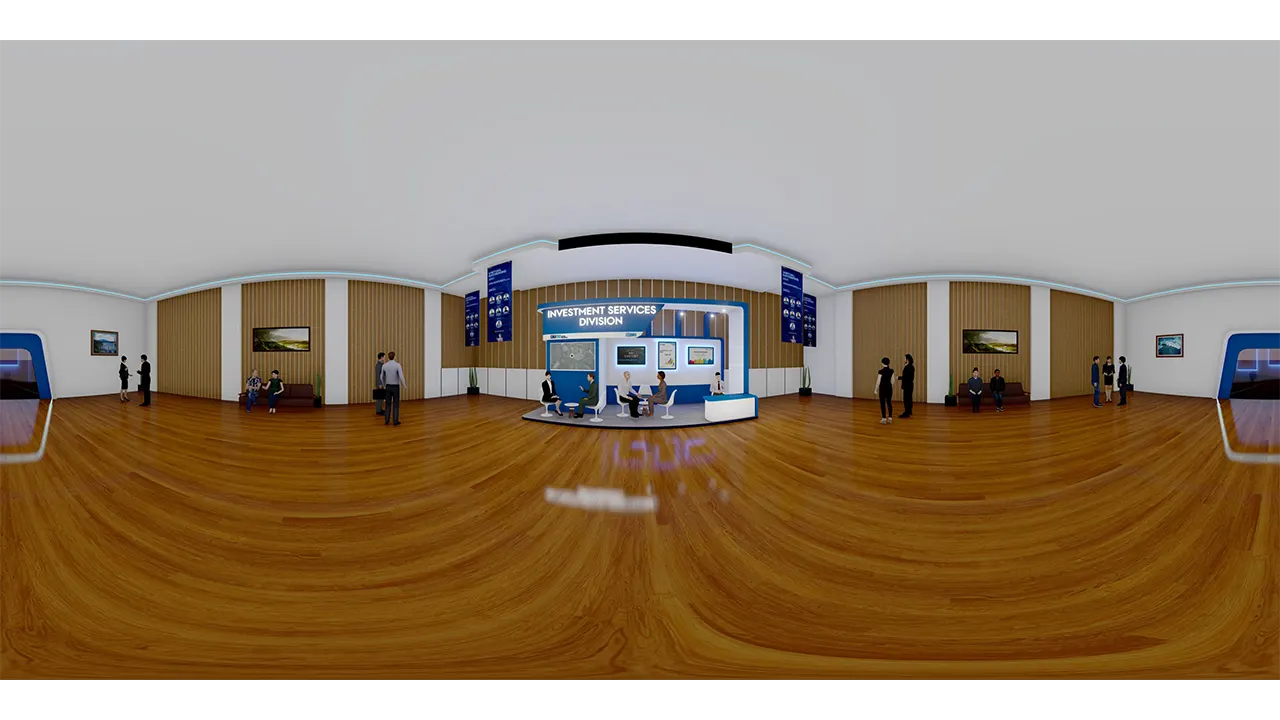 App BRI Virtual Gathering 2021: 3D Render 360° Investment Services Division