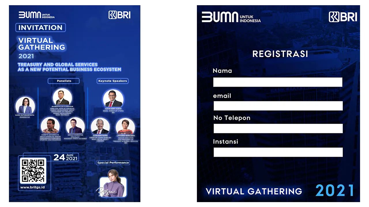 App BRI Virtual Gathering 2021: Poster & Form Login