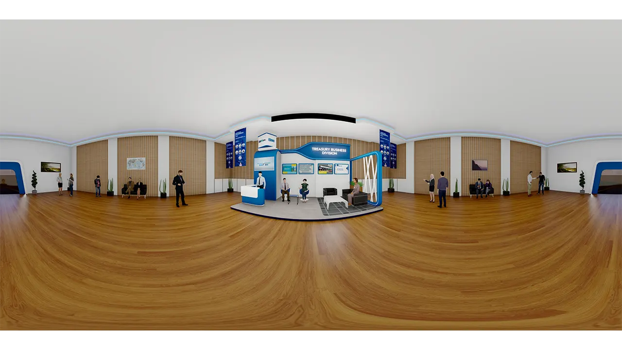 App BRI Virtual Gathering 2021: 3D Render 360° Treasury Business Division