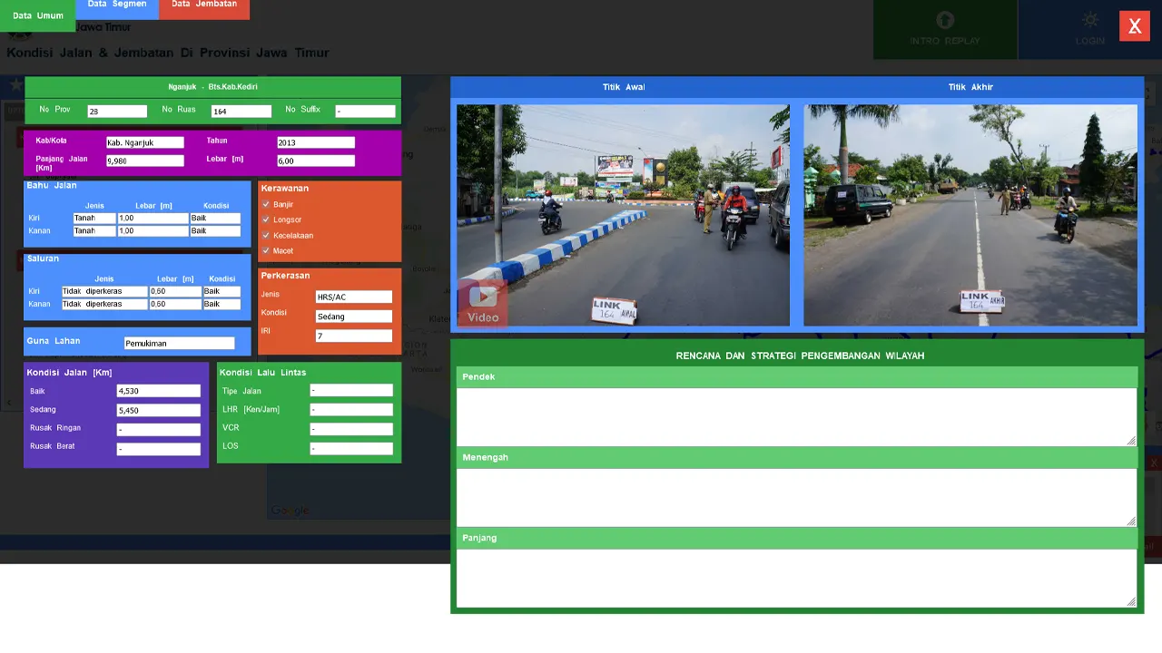 Public Works Department of Highways of East Java Province - GIS Binamarga: District Details Nganjuk #2