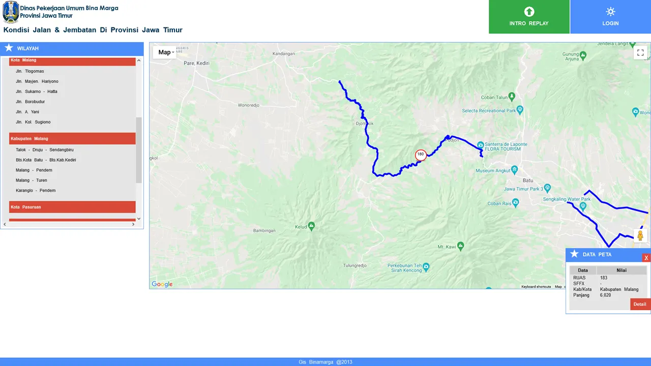 Dinas Pekerjaan Umum Bina Marga Provinsi Jawa Timur - GIS Binamarga: Peta Jalan #2